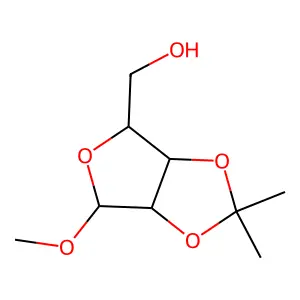 Methyl 2,3-o-isopropylidene-beta-l-ribofuranoside structure