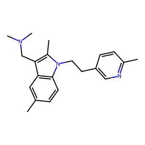 Indole, 3-((dimethylamino)methyl)-2,5-dimethyl-1-(2-(6-methyl-3-pyridyl)ethyl)- structure