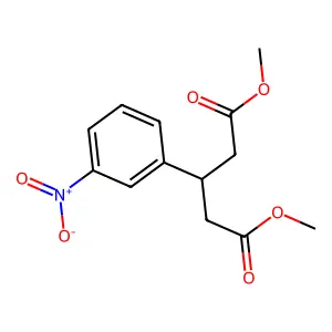 Dimethyl 3-(3-nitrophenyl)pentanedioate structure