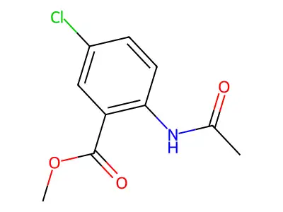 2-Acetamido-5-chlorobenzoic Acid Methyl Ester structure