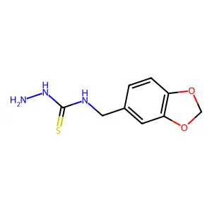 N-(1,3-Benzodioxol-5-ylmethyl)hydrazinecarbothioamide structure