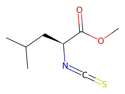 (S)-methyl 2-isothiocyanato-4-methylpentanoate structure