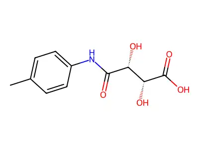 (2R,3R)-2,3-dihydroxy-4-oxo-4-(p-tolylamino)butanoic acid structure