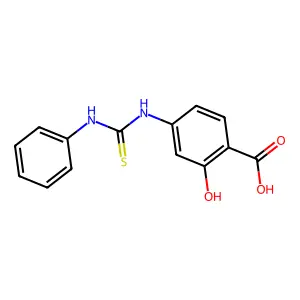 2-Hydroxy-4-[[(phenylamino)thioxomethyl]amino]benzoic acid structure