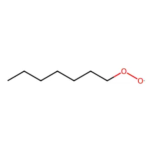 Heptyl peroxy radical structure