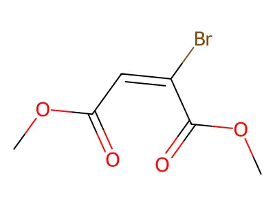 dimethyl (E)-2-bromobut-2-enedioate structure