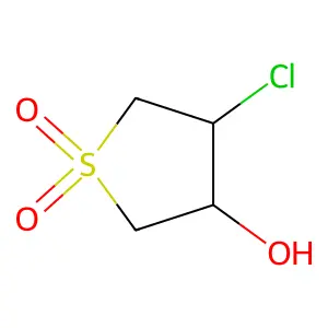 Thiophene-3-ol, 4-chlorotetrahydro-, 1,1-dioxide, (3R,4S)-rel- structure
