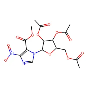 Methyl 4-nitro-1-(2,3,5-tri-o-acetylpentofuranosyl)-1h-imidazole-5-carboxylate structure