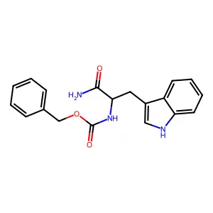 Carbobenzoxy-D,L-tryptophanamide structure