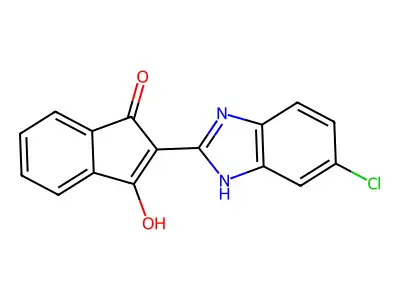 2-(6-Chlorobenzimidazol-2-YL)-3-hydroxyinden-1-one structure