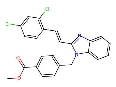 Methyl 4-[[2-[2-(2,4-dichlorophenyl)ethenyl]benzimidazol-1-yl]methyl]benzoate structure