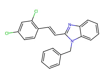 1-Benzyl-2-[2-(2,4-dichlorophenyl)ethenyl]benzimidazole structure