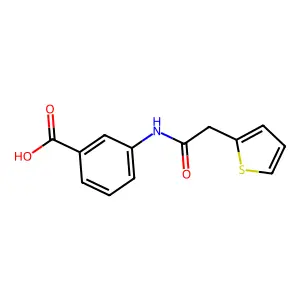 3-(2-(Thiophen-2-yl)acetamido)benzoic acid structure