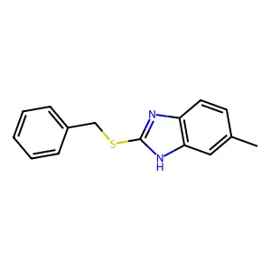 2-benzylsulfanyl-6-methyl-1H-benzimidazole structure