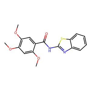 N-(1,3-benzothiazol-2-yl)-2,4,5-trimethoxybenzamide structure