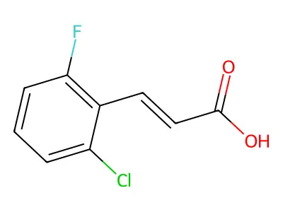 (E)-3-(2-Chloro-6-fluorophenyl)-2-propenoic acid structure
