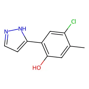 4-Chloro-5-methyl-2-(1H-pyrazol-3-yl)phenol structure