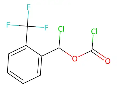 Chloro(2-(trifluoromethyl)phenyl)methyl carbonochloridate structure