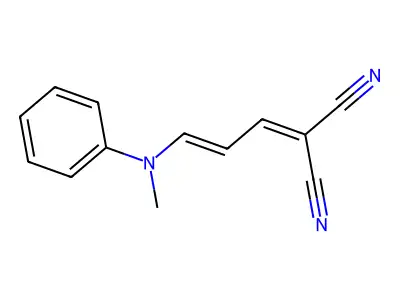 Propanedinitrile, [3-(methylphenylamino)-2-propenylidene]- structure