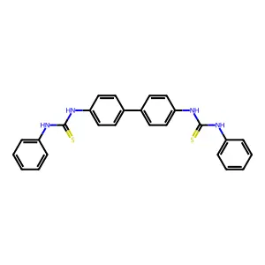 1,1'-Biphenyl-4,4'-diylbis[3-phenyl(thiourea)] structure