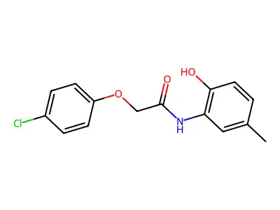 2-(4-chlorophenoxy)-N-(2-hydroxy-5-methylphenyl)acetamide structure