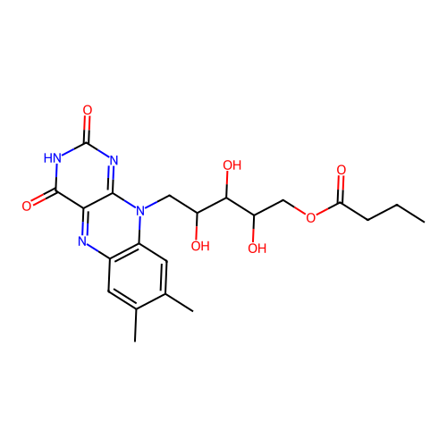Riboflavin, 5'-butanoate structure