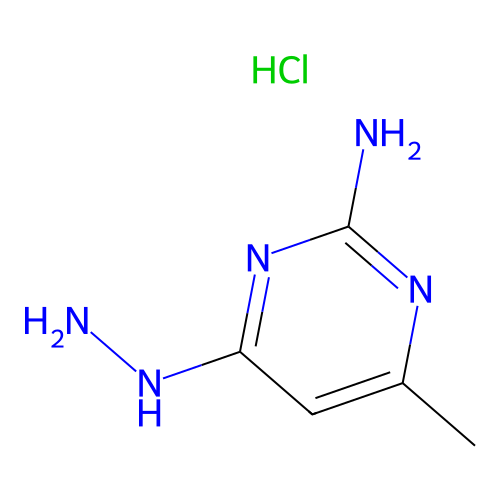 Hydrazine, (2-amino-6-methyl-4-pyrimidinyl)-, hydrochloride structure