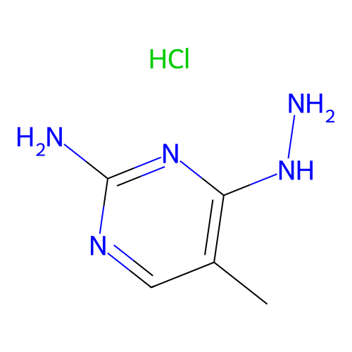 Hydrazine, (2-amino-5-methyl-4-pyrimidinyl)-, hydrochloride structure