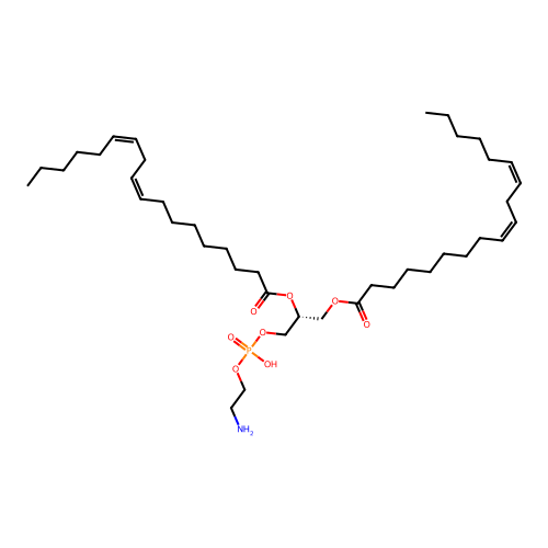 1,2-di-(9Z,12Z-octadecadienoyl)-sn-glycero-3-phosphoethanolamine structure