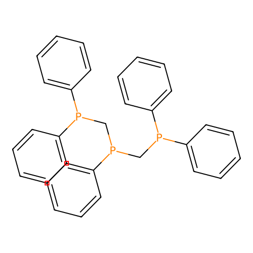 ((Phenylphosphanediyl)bis(methylene))bis(diphenylphosphane) structure