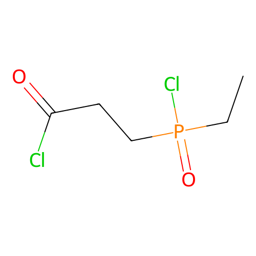 beta-Chloroformyl-ethyl ethyl phosphinic acid chloride structure
