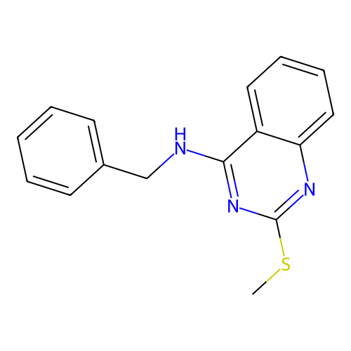 N-苄基-2-(甲硫基)喹唑啉-4-胺 structure