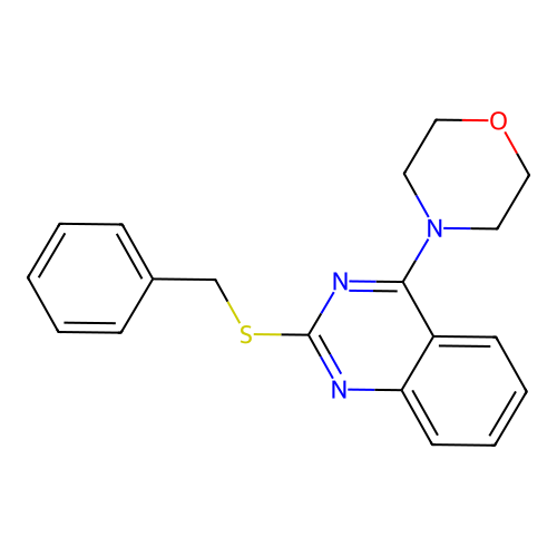 4-(2-(Benzylthio)quinazolin-4-yl)morpholine structure