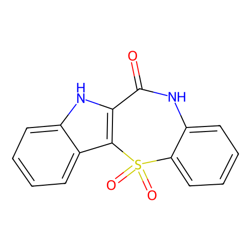 5H-Indolo(3,2-b)(1,5)benzothiazepin-6(7H)-one, 12,12-dioxide structure
