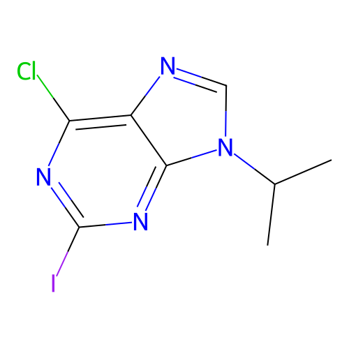 6-Chloro-2-iodo-9-isopropyl-9H-purine structure