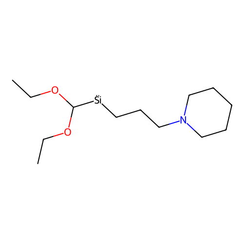 Piperidine, 1-(3-(diethoxymethylsilyl)propyl)- structure