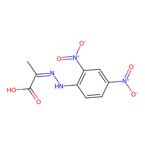 2-(2,4-Dinitrophenylhydrazono)propionic acid structure