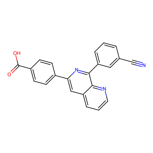 6-(4-Carboxyphenyl)-8-(3-cyanophenyl)-1,7-naphthyridine structure