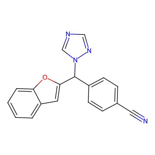 Benzonitrile, 4-(2-benzofuranyl-1H-1,2,4-triazol-1-ylmethyl)- structure