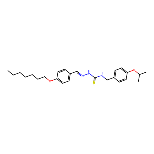 1-(4-Heptyloxybenzylidene)-4-(4-isopropoxybenzyl)thiosemicarbazide structure