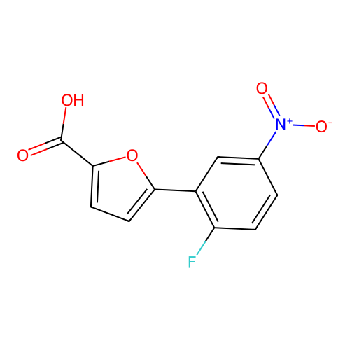 5-(2-Fluoro-5-nitrophenyl)furan-2-carboxylic acid structure