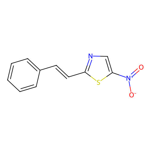 5-Nitro-2-(2-phenylethenyl)-1,3-thiazole structure