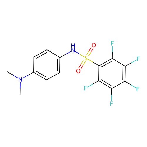 (4-N,N'-Dimethylanilino)-pentafluorosulfonamide structure
