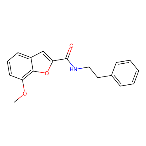 7-methoxy-N-(2-phenylethyl)-1-benzofuran-2-carboxamide structure