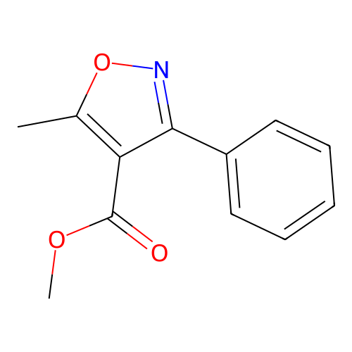 Methyl 5-methyl-3-phenyl-1,2-oxazole-4-carboxylate structure