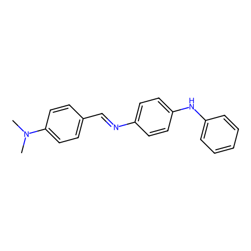 N-{(E)-[4-(dimethylamino)phenyl]methylidene}-N'-phenylbenzene-1,4-diamine structure