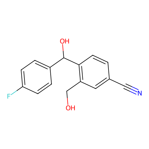 4-[(4-Fluorophenyl)hydroxymethyl]-3-(hydroxymethyl)benzenecarbonitrile structure