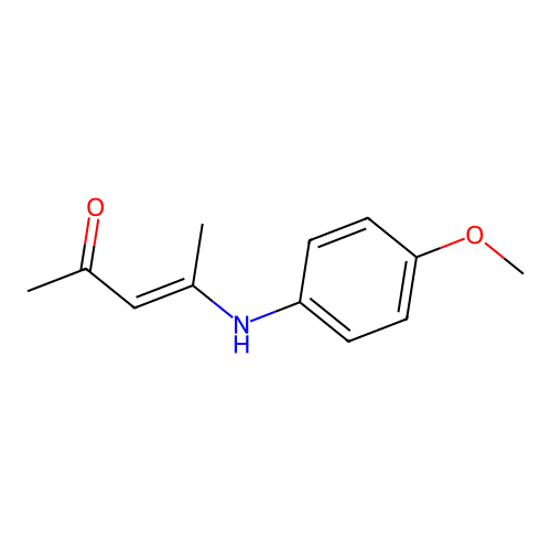 (3E)-4-[(4-methoxyphenyl)amino]pent-3-en-2-one structure
