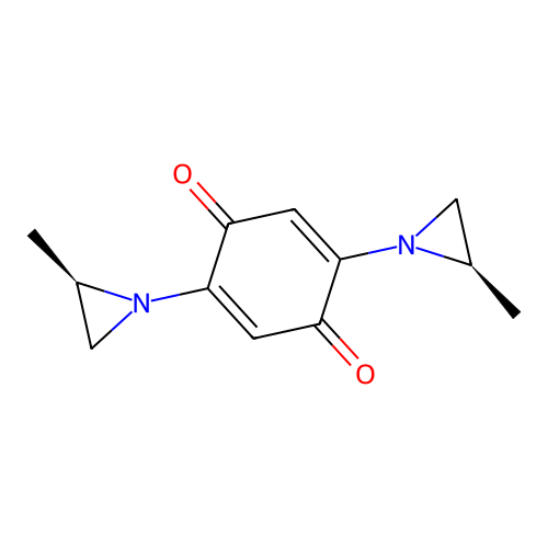 2,5-bis[(2R)-2-methylaziridin-1-yl]cyclohexa-2,5-diene-1,4-dione structure