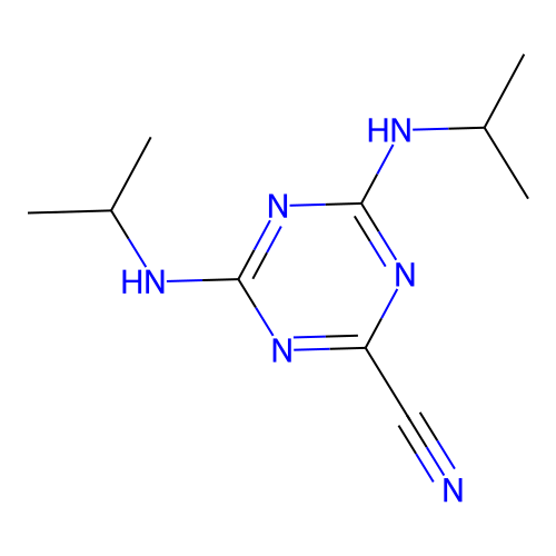 4,6-Bis-isopropylamino-[1,3,5]triazine-2-carbonitrile structure